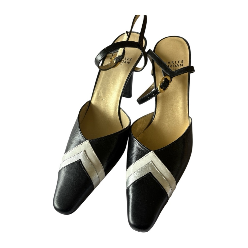 ✨ Charles Jourdan Black and White Women's Heels ✨